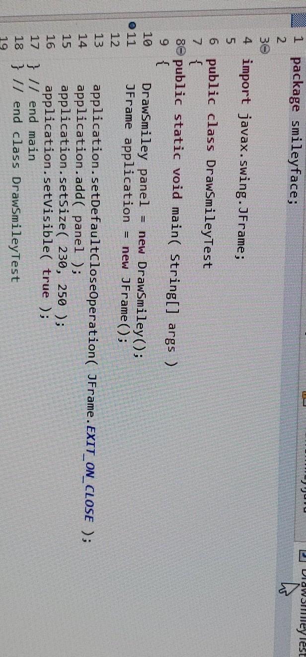 Solved Extra Happy Smiley Modify the drawSmiley java program | Chegg.com