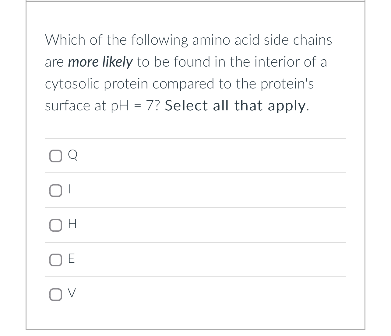 Solved Which of the following amino acid side chains are | Chegg.com
