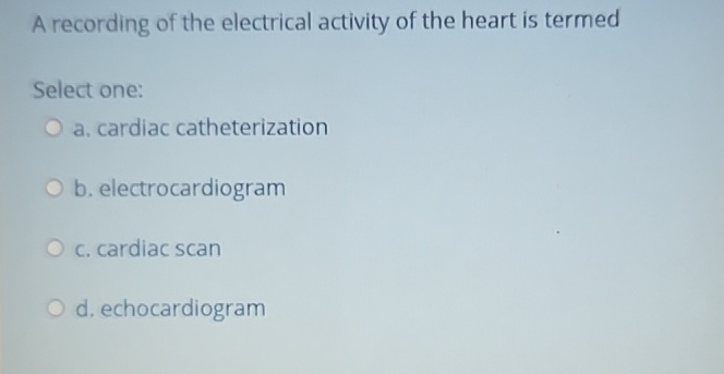Solved A recording of the electrical activity of the heart | Chegg.com