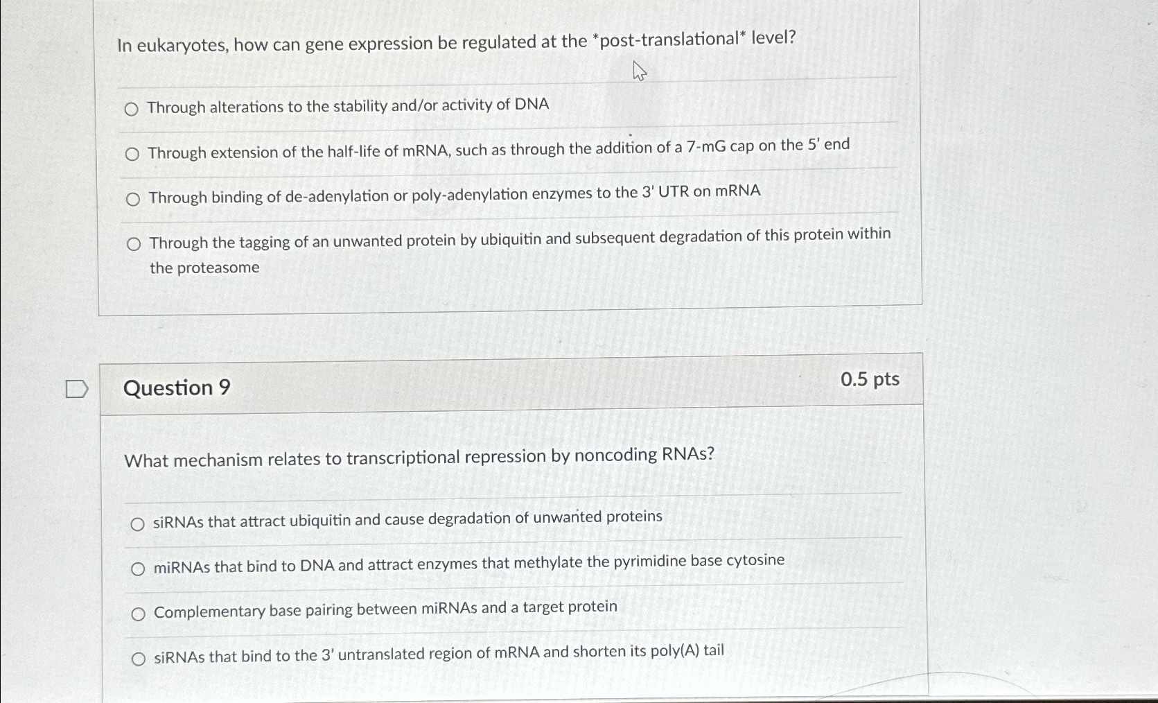 Solved In eukaryotes, how can gene expression be regulated | Chegg.com