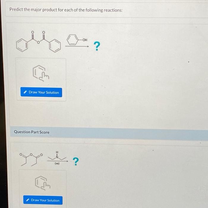 Solved Predict the major product for each of the following | Chegg.com