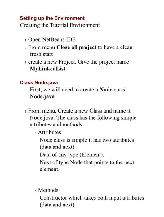 Solved Setting up the Environment Creating the Tutorial | Chegg.com