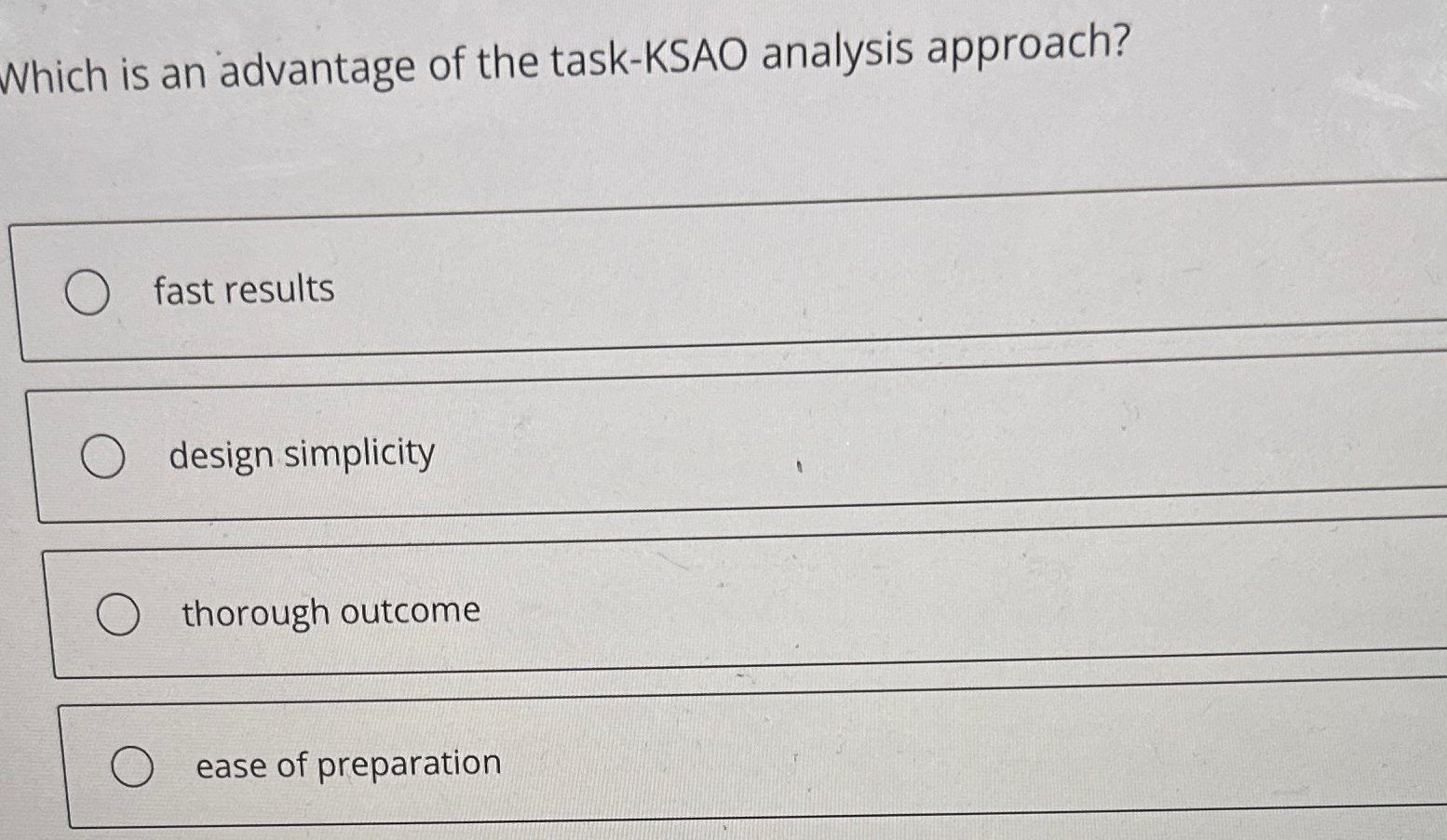Solved Which is an advantage of the task-KSAO analysis | Chegg.com