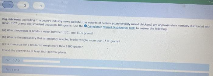 Solved 2 3 Big Chickens: According To A Poultry Industry | Chegg.com