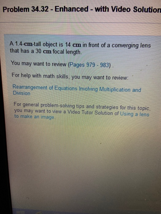 Level 34 Math Problem Solution Solved Problem 34.32 - Enhanced - with Video Solution A | Chegg.com