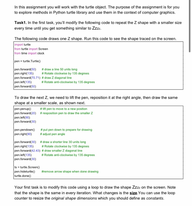 Solved For this assignment you are to use the Python turtle