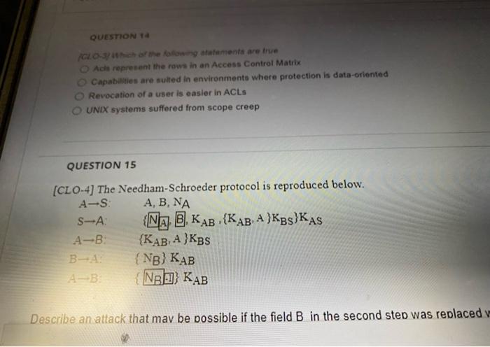 Solved QUESTIONS (CLO-37 Which access control model was used | Chegg.com