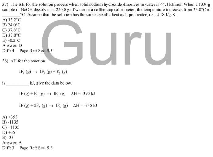 Solved 35) The specific heat of bromine liquid is 0.226 J/g.