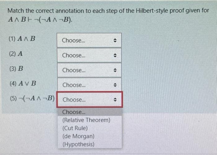 Solved Match the correct annotation to each step of the | Chegg.com