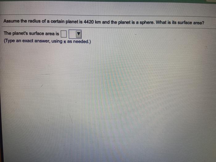 Solved Assume the radius of a certain planet is 4420 km and | Chegg.com