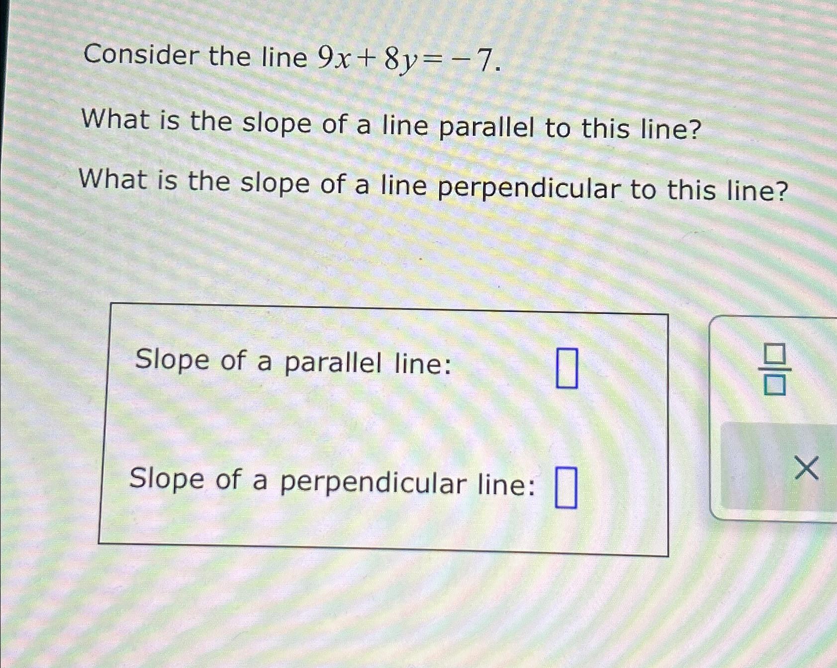 slope of the line y 10x 18