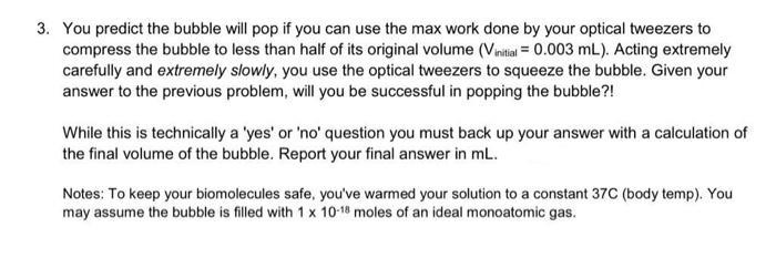 Solved 3. You predict the bubble will pop if you can use the | Chegg.com