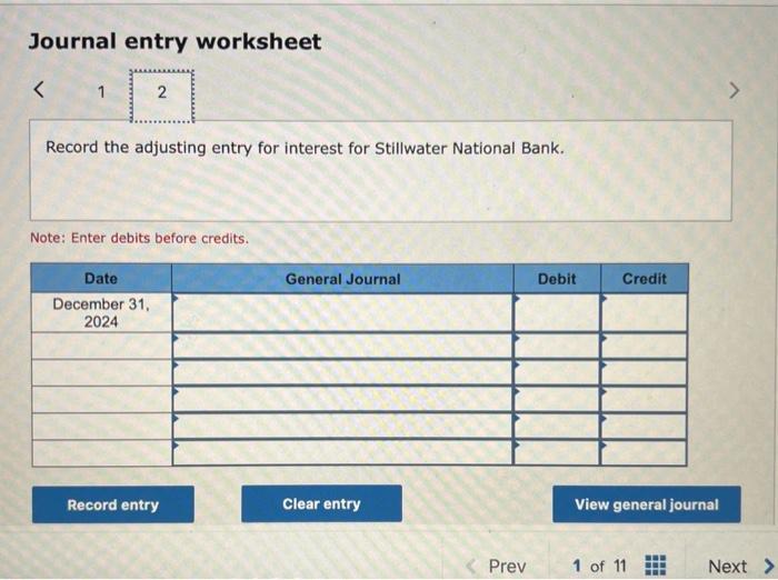 Solved Problem 8-2B (Algo) Record notes payable and notes | Chegg.com