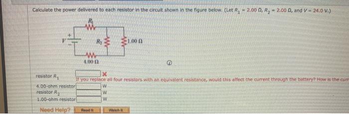 Solved Calculate The Power Delivered To Each Resistor In The | Chegg.com