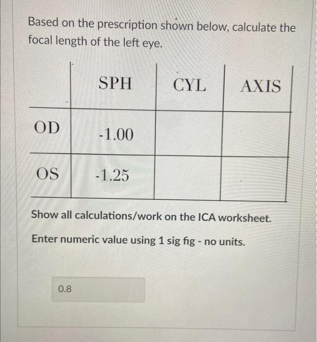 Solved Based on the prescription shown below, calculate the