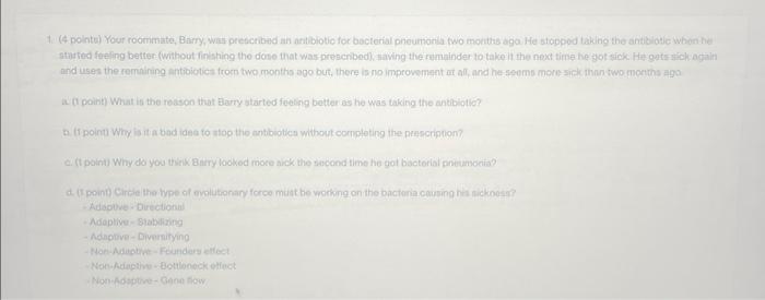 Solved w (1 point) What is the reason that Blary atarted | Chegg.com