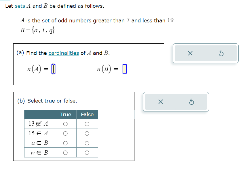 Solved Let Sets A And B ﻿be Defined As Follows.A ﻿is The Set | Chegg.com