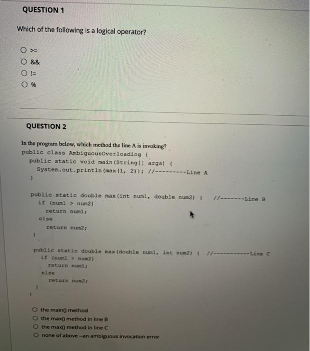 Solved QUESTION 1 Which of the following is a logical | Chegg.com