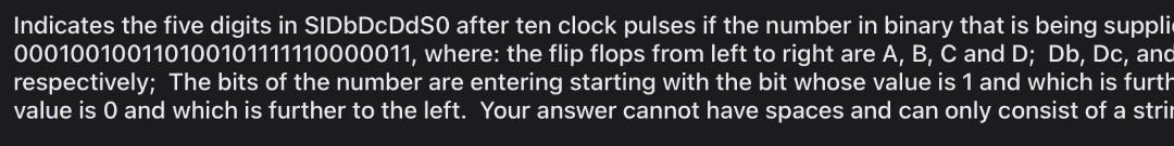 Solved Indicates the five digits in SIDbDcDdSo after ten | Chegg.com