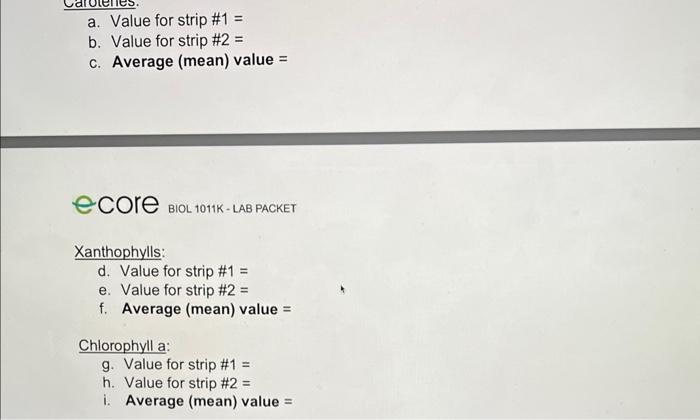Calculate Rf value for each pigment band on both of | Chegg.com