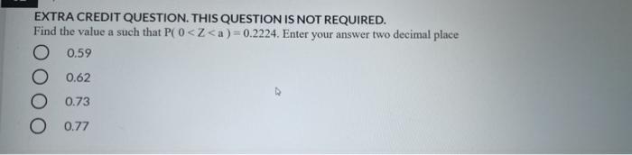 Solved EXTRA CREDIT QUESTION. THIS QUESTION IS NOT REQUIRED. | Chegg.com