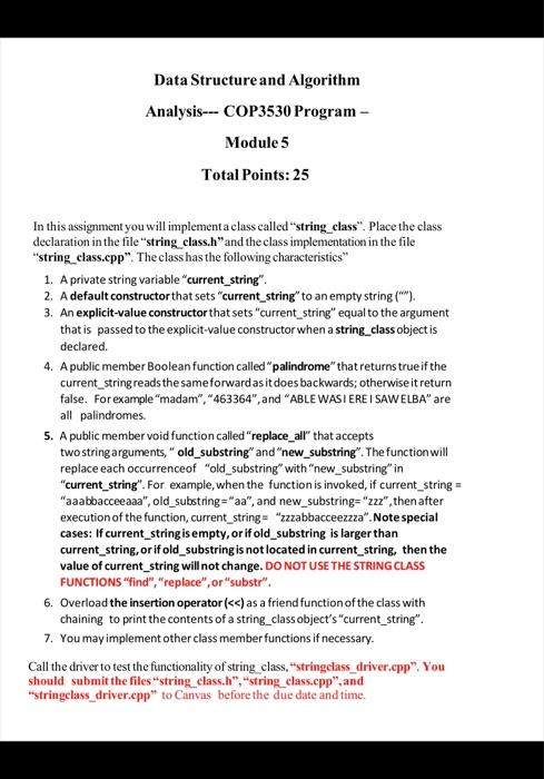 Solved Data Structure and Algorithm Analysis--- COP3530 | Chegg.com