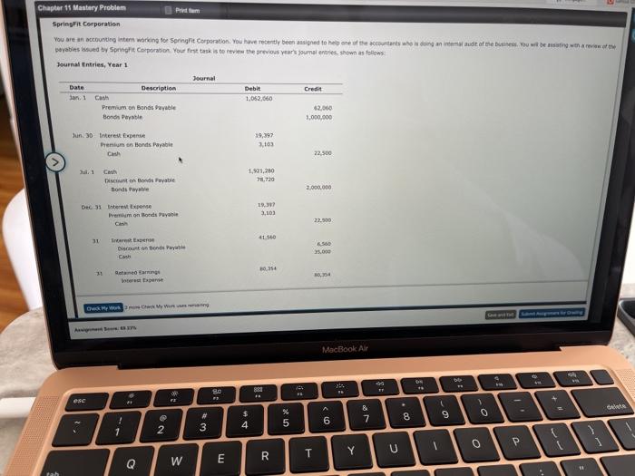 Solved Chapter 15 Mastery Problem Priem Spring Corporation | Chegg.com