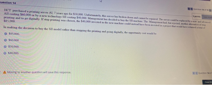 Solved Question 12 Cubo 1215 75 points The present worth of | Chegg.com