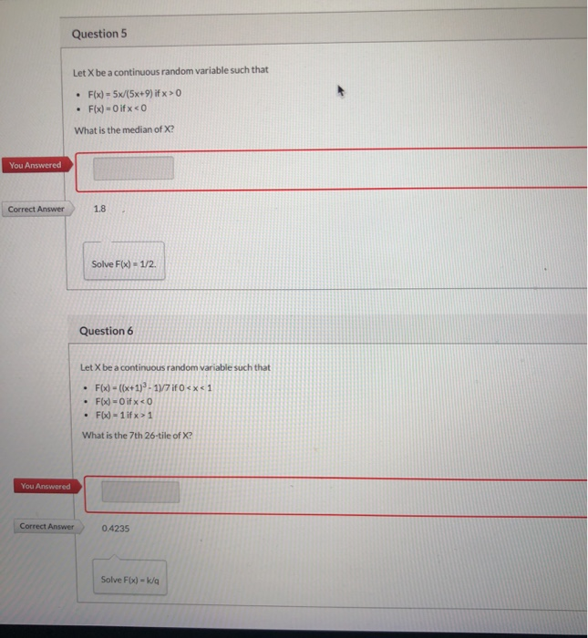 Solved Question 5 Let X be a continuous random variable such | Chegg.com