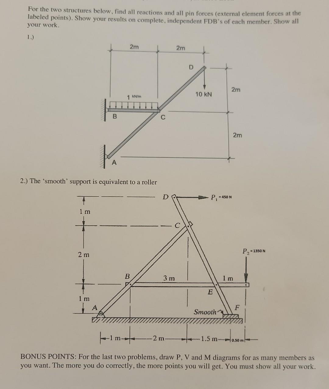 Solved For The Two Structures Below, Find All Reactions And | Chegg.com