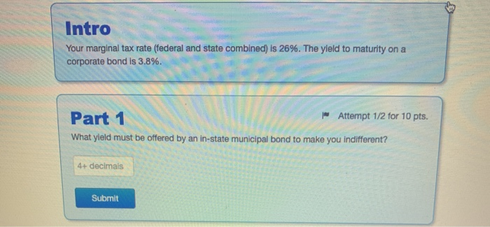 Solved Intro Your Marginal Tax Rate federal And State Chegg