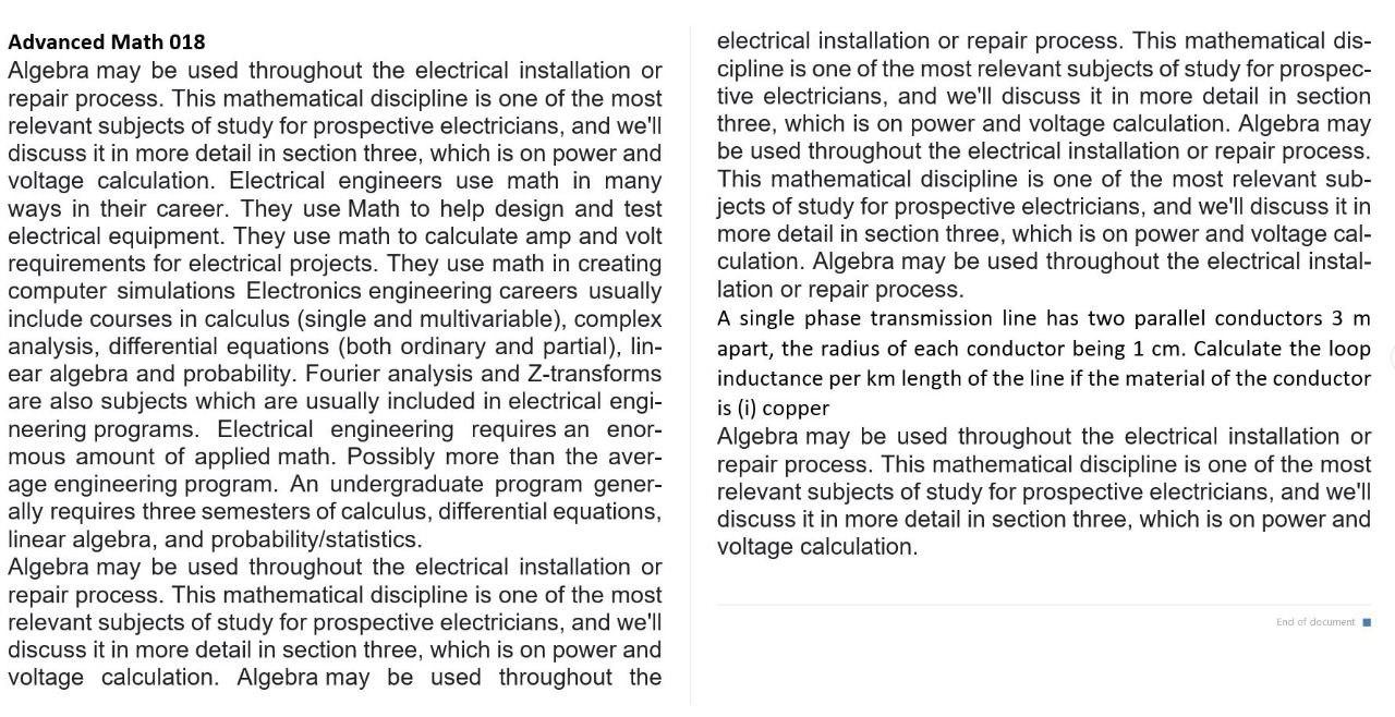 Solved Advanced Math 018 Algebra may be used throughout the | Chegg.com