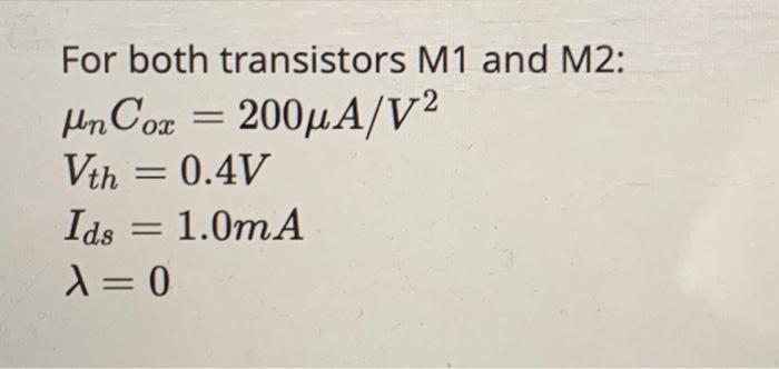 Solved For the source follower shown below: Rs=150ΩVdd=1.8 | Chegg.com