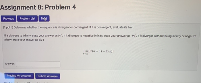 Solved Assignment 8: Problem 2 Previous Problem List Next (1 | Chegg.com