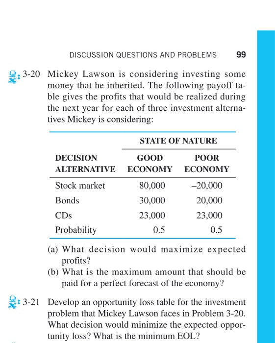 99 Discussion Questions And Problems 3 20 Mickey Chegg 99 Discussion Questions And Problems 3 20 Mickey Chegg