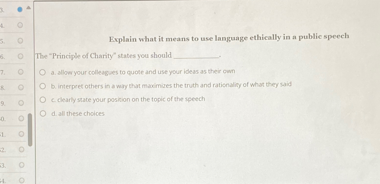 Solved Explain what it means to use language ethically in a