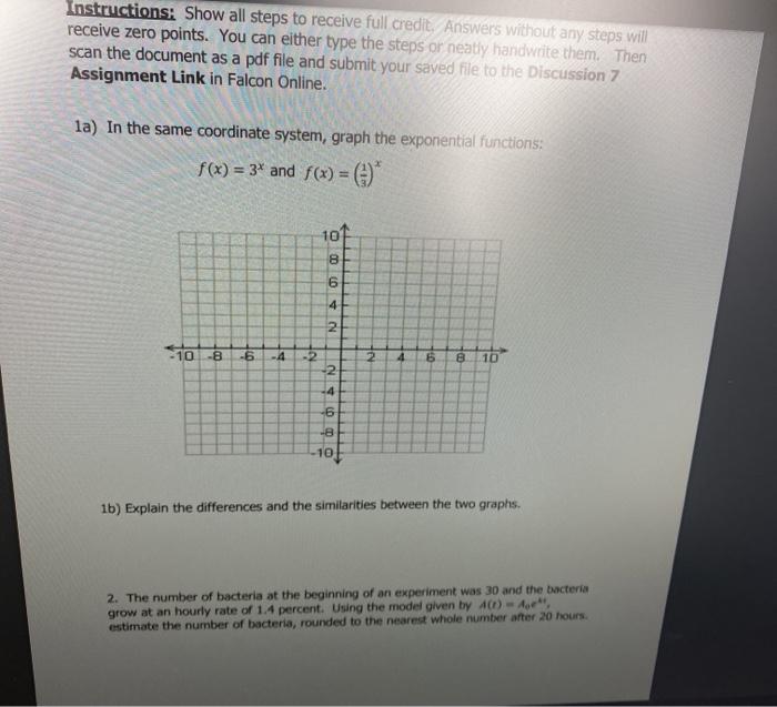 Solved Instructions: Show all steps to receive full credit. | Chegg.com