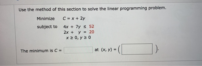 Solved Use the method of this section to solve the linear | Chegg.com