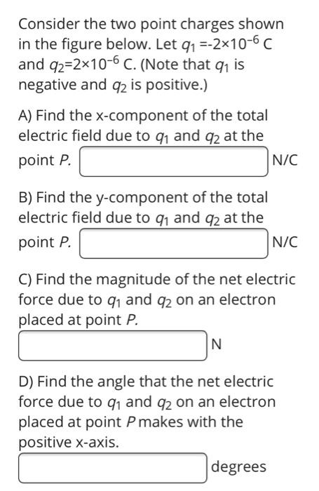 Solved Consider the two point charges shown in the figure | Chegg.com