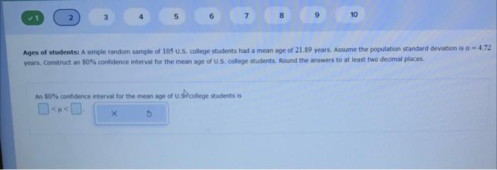 Solved 3 5 6 7 8 10 Ages of students: A sample random sample | Chegg.com