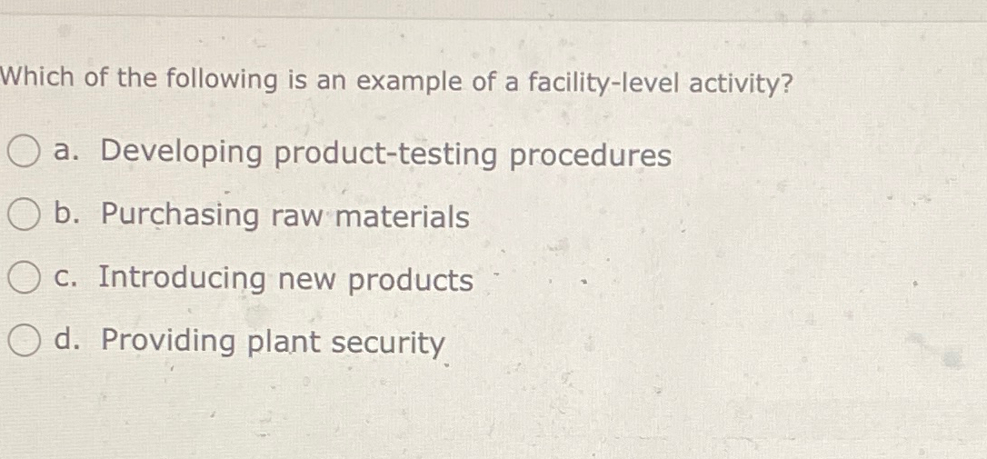 Solved Which of the following is an example of a