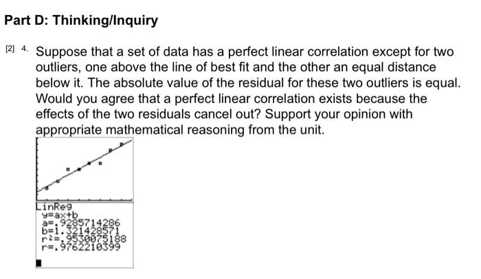 Two Variable Statistics Unit Assignment Be sure to | Chegg.com