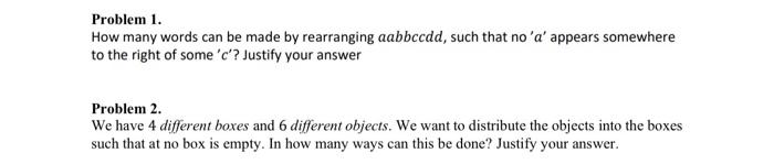 Solved Problem 1 How many words can be made by rearranging Chegg com