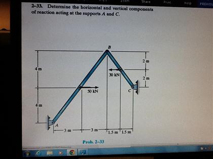 Solved Determine the horizontal and vertical components of | Chegg.com