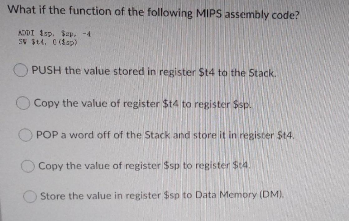 Solved What if the function of the following MIPS assembly | Chegg.com