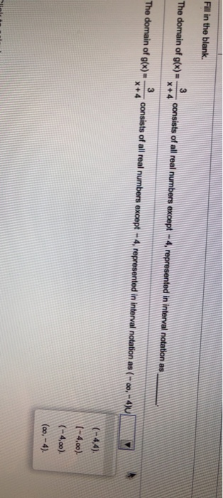 Solved Fill in the blank. The domain of g(x)= 3 consists of | Chegg.com