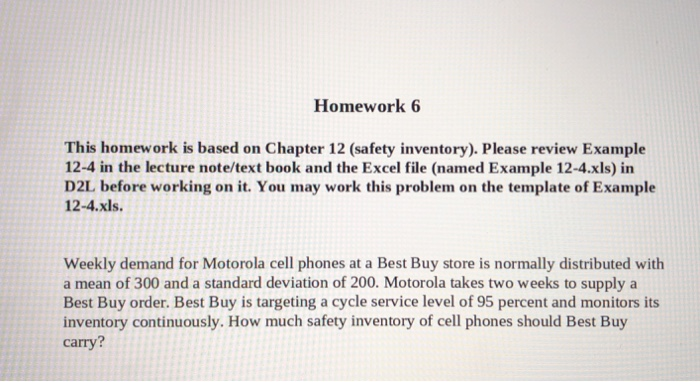 Solved Homework 6 This homework is based on Chapter 12 | Chegg.com