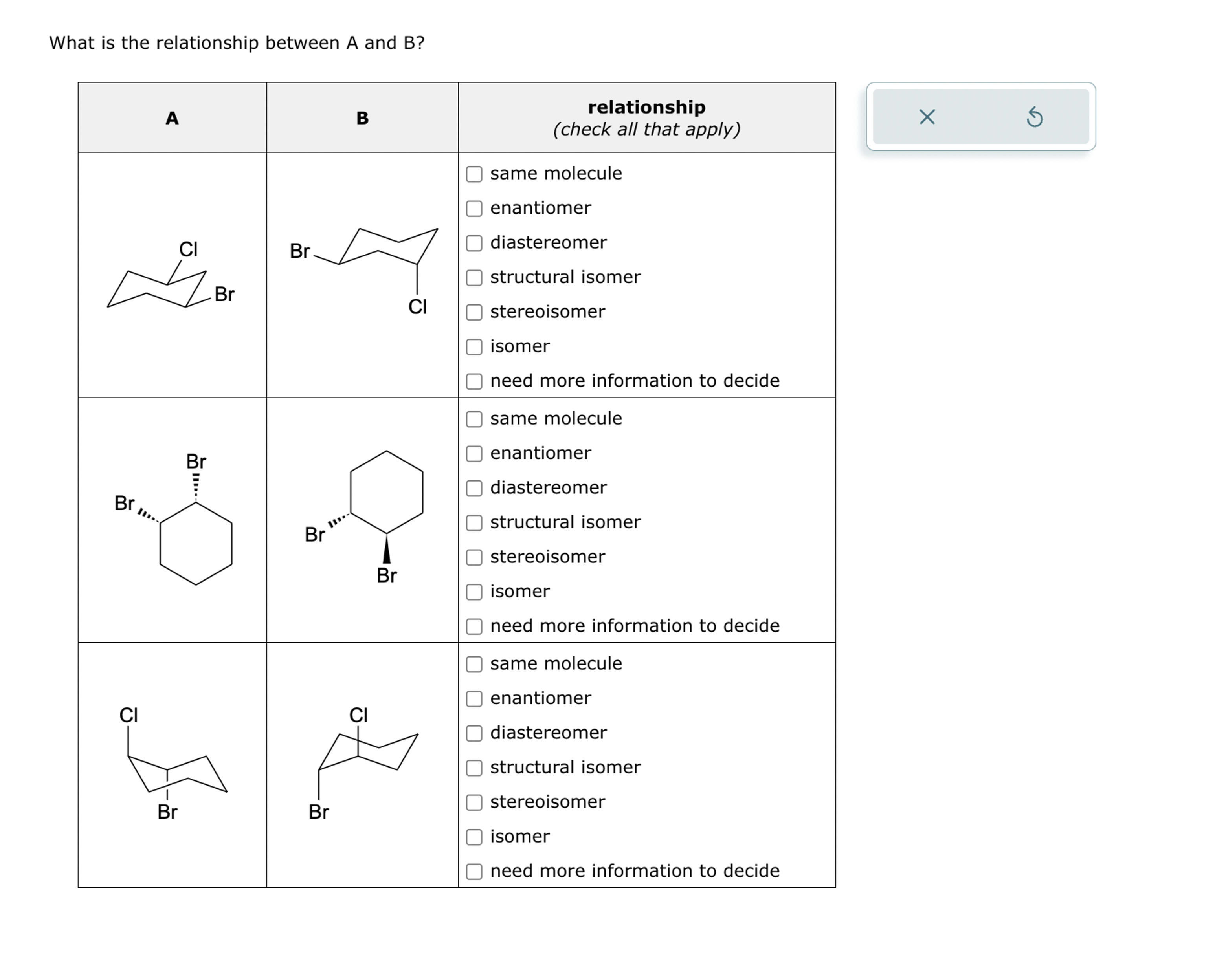 Solved What is the relationship between A and B ? | Chegg.com