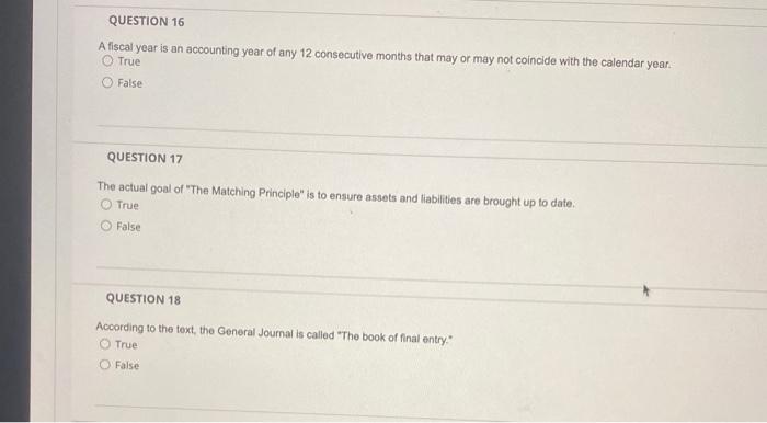 Solved QUESTION 16 A fiscal year is an accounting year of | Chegg.com