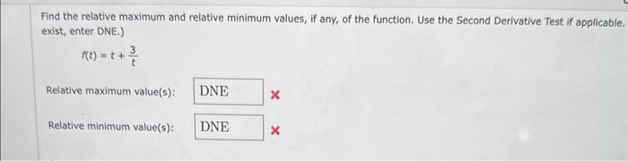 how to find relative maximum of a cubic function